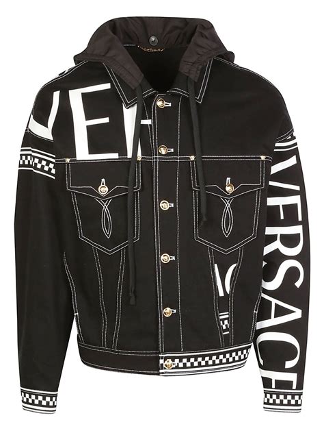 versace jacket 2018|versace black denim jacket.